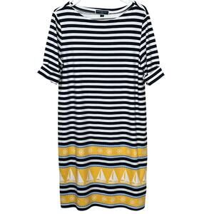 Karen Scott Sport Women’s Knit Dress Sz Medium Sail Boats Nautical Summer